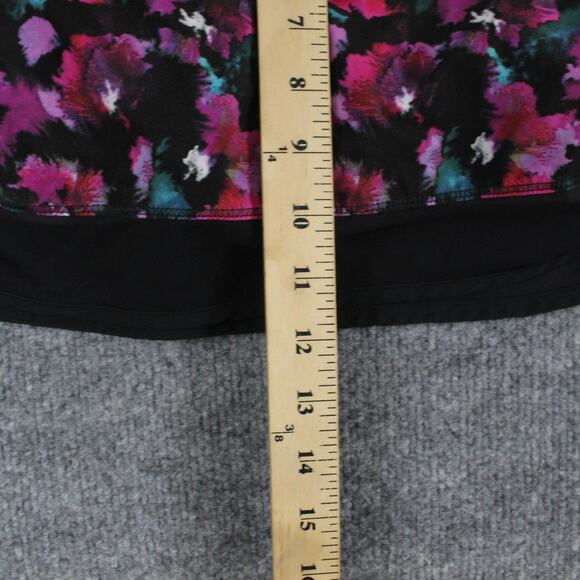 Lululemon Skirt Womens 6 Hotty Hot II Mini Midnight Bloom Black Fuschia Skort - Picture 10 of 10